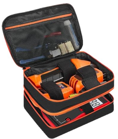 Digital Breaker Finder Case | Circuit Tester Storage Organizer Bag - Double-Layer Test Equipment Debugging Holder Organizer for Wires Clamp Meter Digital Multimeter Outlet Repair Tool Set Receptacle