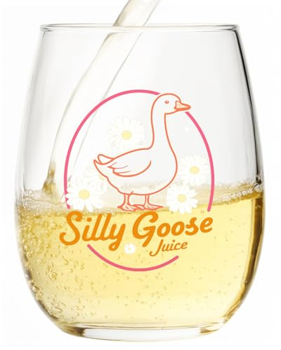 GiftGem Gifts for Women - Birthday Gifts for Women, Friend Gift, Silly Goose Juice Glasses, FUUNY Goose Wineglass, Drink Cup, Thanks Gift for Womens, Sister, Bestie, Best Friend