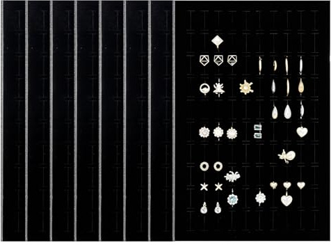 8 Piezas Bandeja de Espuma para Joyas Insertos de Espuma Negra para Joyas | esponja para joyero Soporte de Joyería Insertos Anillos Almohadillas de Esponja Negras para Caja Para Anillos Joyería Mostrar