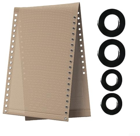 160x52cm Ersatzstoff für Liegestuhl und Schwerkraftstuhl, atmungsaktives Outdoor-Gewebe mit Seilen, kompatibel mit Standard-Relaxliegen für Garten, Camping, Angeln und Strand(Beige)