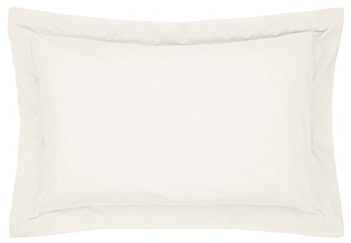 Catherine Lansfield Easy Iron Percale Oxford Pillowcase Pair Cream