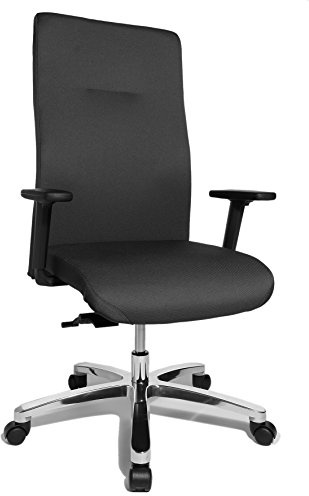 Topstar Big Star 20 inklusive höhenverstellbare Armlehne Bürostuhl, Stoff, dunkelgrau, 67 x 67,5 x 130 cm