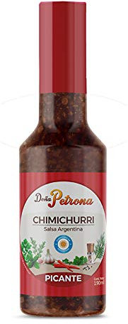 Doña Petrona - Chimichurri Picante - Salsa Argentina Esencial para una Buena Barbacoa - 190 Ml