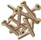 HALJIA Lot de 20 M6 x 35 MM à tête plate hexagonale vis