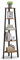 VASAGLE Corner Shelf Stand, 5-Tier Corner Bookshelf, Industrial Ladder Shelf, Plant Stand for Living Room, Office, Kitchen, Rustic Brown and Black ULLS35X