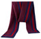 WANYING 6% Wolle Winter Herbst Gestrickter Schal Strickschal für Herren Casual Business Einfach Schick Urban Gentleman - 180 * 30 cm Schmal Gestreift Dunkelblau Rot