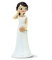 Mopec Figura Pastel de Novia Mano en la mejilla, Blanco, 21 cm