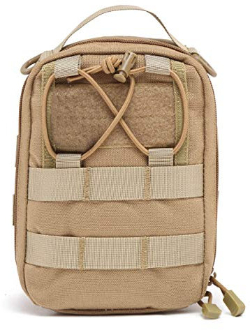 Azarxis Taktische Hüfttasche Molle Tasche Kompakt und leicht Handytasche Multifunktional Bauchtasche für Camping Reisen Wandern (Khaki)