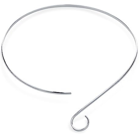 Einfacher Feiner Moderner Choker V Wirbel Kugelform Geometrisches Halsband Statement Halskette Für Frauen .925 Silber Sterling