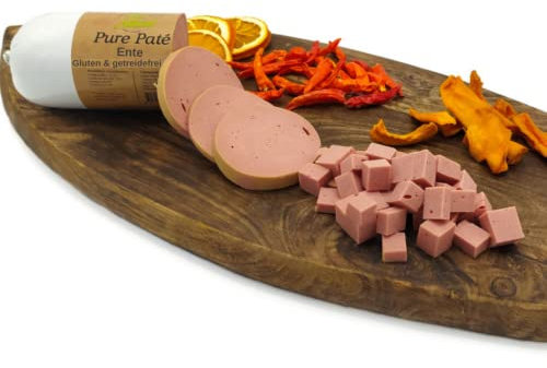 Paw Natural Hundewurst schnittfest | 400g Ente-Wurst | Gluten- & getreidefrei | aus frischem Fleisch gesunder Tiere (Ente, 400gr)