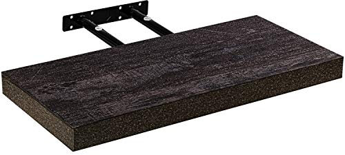 STILISTA Wandregal Volato, freischwebend, Farb- & Größenwahl, 30 cm Holzdekor-dunkel Rustikal