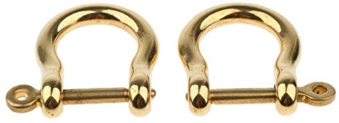 Inzopo Lot de 2 manilles rondes en laiton de qualité supérieure pour crochet chaîne corde 15 mm 15 mm