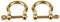 Inzopo Lot de 2 manilles rondes en laiton de qualité supérieure pour crochet chaîne corde 15 mm 15 mm