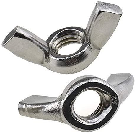 M5 Dadi Dado ad Alette Farfalla Ala in Zincato (Confezione da 5) per Viti Filettate - Elementi di Fissaggio Robusto Standard Certificato ISO965 DIN315 M5 Wing Nuts (13mm x 26.5mm)