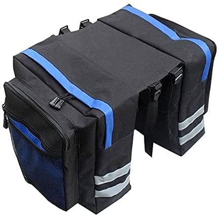 Fahrradtaschen Gepäckträger, Gepäcktaschen Fahrrad, Fahrradtaschen Gepäckträger Bag, Doppeltasche Fahrrad Wasserdicht, für die Rücksitz Aufbewahrung des Fahrrads, Blau