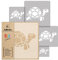NAKLEO Schablonen Malen für Kinderzimmer, 5 Stück Set 9x9 bis 34x34cm Schildkröte Tier Reptil, Wiederverwendbare Kunststoff Malvorlage Raumdekoration, Basteln DIY Wand Möbel Papier Stoff