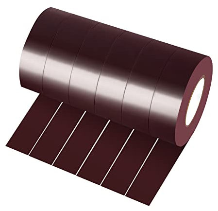 Xrkuu 6 rollos de cinta eléctrica marrón, cinta aislante de PVC de 18 mm x 10 m, cinta adhesiva eléctrica resistente al agua para proyectos de alambre, aislar y reparar cables rotos