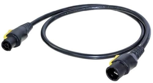 Neutrik Strom Anschlusskabel [1x PowerCon-Buchse - 1x PowerCon-Stecker] 1.50 m Schwarz, Gelb