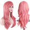 YEESHEDO Rouges Rosa Cosplay Perücke für Frauen Langes Gewelltes Haar Synthetische Perücken mit Pony für Halloween Party Kostüm Anime 28 Zoll 70 cm