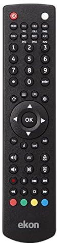 Ekon telecomando 12 in 1 per TV universale, anche per DVD, Blue-Ray, Decoder, infrarossi, per TV HD, LED, LCD