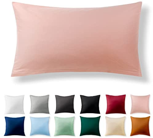Alreya Renforce Kissenbezug  - 40 x 80 cm, 1 Stück - Rosa | 100% Baumwolle Kissenhülle mit Reißverschluss - Kopfkissenbezug für Kissen 40 x 80 cm - Waschbar - Oeko-Tex zertifiziert