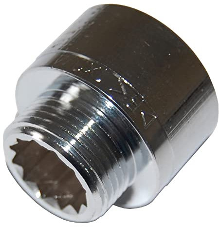 10PZ IDRAULICA PROLUNGA RIDOTTA ART. 246 OTTONE CROMATO GR.3/4X1/2