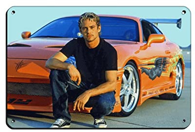 Paul Walker Style Poster (2) Retro Poster Metall Blechschild Chic Art Retro Eisen Malerei Bar Menschen Höhle Cafe Familie Garage Poster Wanddekoration 20 x 30 cm
