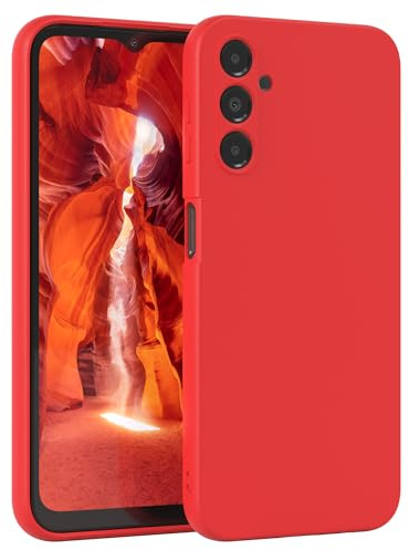 EAZY CASE - Silikonhülle für Galaxy A14 5G Hülle Silikon Case Rot weich stoßfeste Handyhülle Schutzhülle mit Kameraschutz Dünn Premium Schutz Cover TPU Phone Bumper in Mattrot