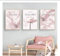 UEHVVF Lot de 3 posters de roses, tableaux muraux roses, impressions modernes sans cadre, décoration murale pour le salon, poudrés (avec maquillage), 40 x 60 cm