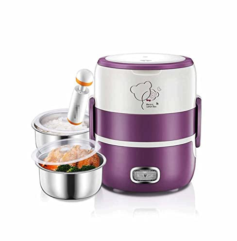 TEmkin Boîte à Lunch électrique, boîte à Lunch chauffante Anti-Fuite pour Voiture/Camion/Maison/Bureau, Chauffe-Plats Portable Amovible en Acier Inoxydable de 1,4 L