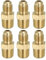PATIKIL Adattatore Filettato in Ottone per Tubi, Nippli Esagonali, 6 Pezzi 1/4 Flare Sae x 1/4 Npt Maschio, con nettori per Linee d'Acqua Maschio-Maschio