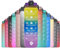 HOMEEX 1 Litre Water Bottle Motivational Fitness Sport Water Bottles with Straw & Time Maker, BPA-free Plastic Drink Bottle 1l Design for,Gym (Blue & nPink)
