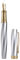 Hong Dian N11 Fountain Pen, Fine Soft Nib Gold Platinum, Platinum Silver and Geometric Twill Design with Metal Case