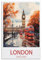 PuPLuM London England Vintage-Reiseposter, 20 x 30 cm, Leinwand-Kunst-Poster für Wohnzimmer, Dekoration, Gemälde für Heimdekoration