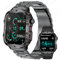 paazomu 2024 Nuevo Smartwatch Hombres Militar Resistente Bluetooth Llamada Deporte Frecuencia Cardíaca IP68 Impermeable al Aire Libre Smart Watches para Android iOS (Negro Acero)