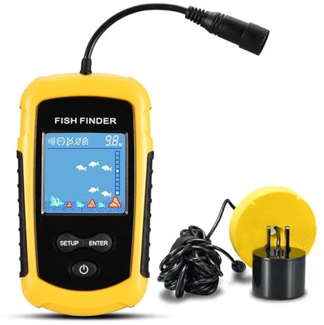 Ecoscandaglio portatile cablato/senza fili Ecoscandaglio per pesca con trasduttore di allarme 0,7-100 m,Wired