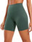 CRZ YOGA Womens Butterluxe 6'' Yoga Shorts - High Waisted Workout Gym Leggings Running Spandex Biker Shorts Dark Forest Green 10