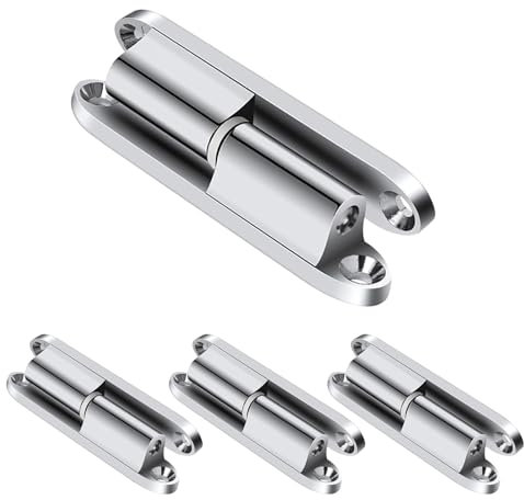 4 Pezzi Cerniere a Scomparsa per Porte Pesanti in Legno e Metallo - Antiruggine con Foro, Ideali per Finestre e Mobili da Avvitare (6cm)