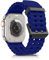 Bracelet de remplacement Chinbersky Ocean compatible avec Apple Watch Ultra/Ultra 2, iWatch SE Series 10/9/8/7/6/5/4/3/2/1 Sport, Silicone, Bleu, 42mm/44mm/45mm/46mm/49mm