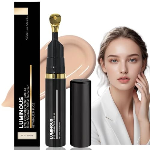 Eye Corrector SPF 41,Under Eye Sunscreen,Under Eye Color Corrector for Dark Circles,Dark Circle Concealer,Anti-Aging Tinted Eye Cream,Concealer for Mature Skin,Colour Correcting Cream(Ivory White)