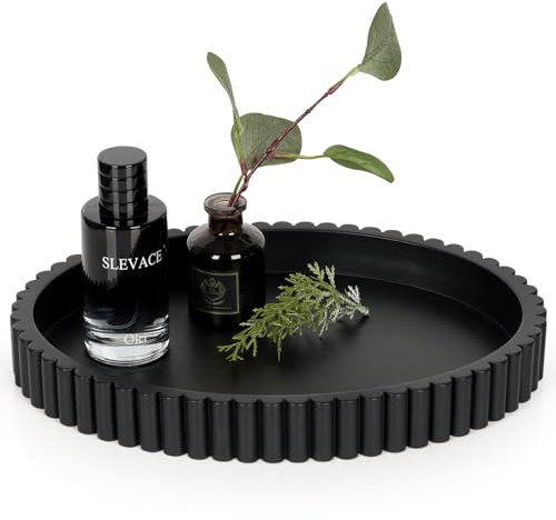 Cathyeen Bandeja ovalada para decoración de mesa de café, bandeja de mesa de centro de hormigón de 13 pulgadas, bandejas decorativas para decoración del hogar, bandejas decorativas modernas para mesa