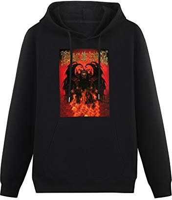 CHENKANG Hooded with Drawstring Pockets Cradle Of Filth Fire Power Long Sleeve Mens Sweatshirts Size S Black
