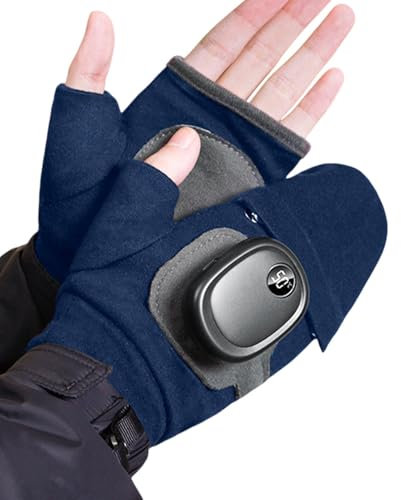 Heating Gloves for Women - Half-Finger Heated Gloves, Usb Heated Gloves | Battery-Powered Heated Gloves with Upgraded Flexibility, Usb Hand Warmer Gloves for Cycling with 3 Adjustable Temperature