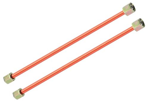 Sourcing Map 2Pcs Air Compressor Exhaust Tube with 3/8 Thread Diameter, 8 Length Hex Nut Aluminum Replacement Parts (Punch & Flared Mouth)