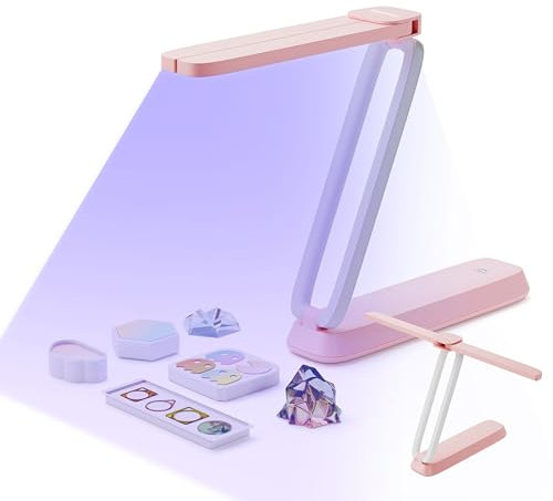 Resiners UV Licht für Harz, Wiederaufladbares UV Licht, 3-in-1 Verwendung, Faltbar UV Lampe für Harz, Tragbare Mini UV LED Lampe, Harzzubehör, Harz-Kits für UV-Harz, Harzformen, Rosa