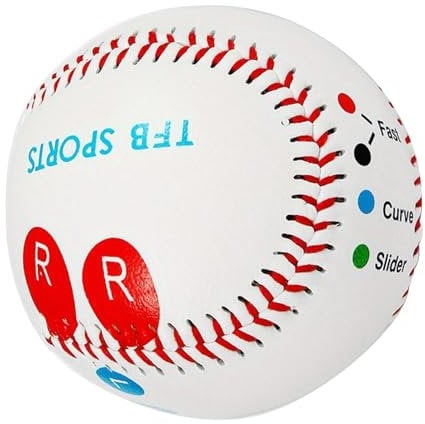 Générique Weighted Baseball, Baseball Pitch Training Ball, Color Coded Finger Placement, 9 Inches, Helps Beginners Learn Multiple Pitching Grips, Ideal for Pitching Practice, Training