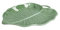 Brandani 51559 VASSOIO FOGLIA TIGLIO VERDE PORCELLANA, 30x22,5 cm