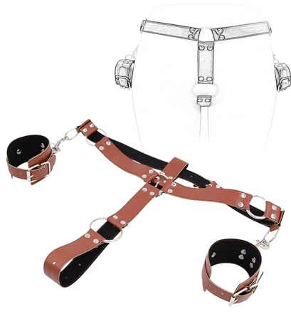 ZYHNYTAO Sexy Handschellen mit Metall Penisring Keuschheitskäfig Sexy Strings Herren Keuschheitsgürtel Penis Ring Einstellbar Bondage SM Fetisch Erotische Fesseln Sexspielzeug für Männer ()