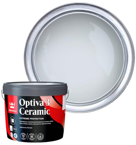 TIKKURILA Optiva 3 - Durable Super Flat Matt Paint For Walls & Ceilings - Zero VOC, Scrubbable, Easy To Clean (Prince G490, 3 Liters)