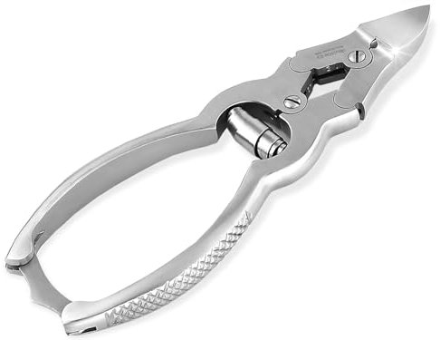 Nagelzange für dicke Fußnägel Profi Fußpflege Zange mit 2-facher Übersetzung aus Edelstahl 16 cm - Nagelschere mit scharfer Schnittfläche